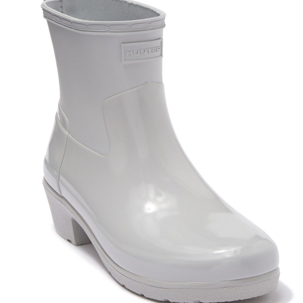 HUNTER Refined Low Heel Biker Rain Boot - Picture 2 of 8